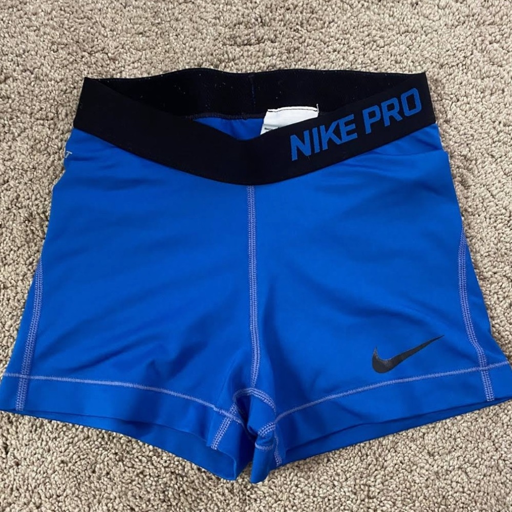 NIKE PRO | blue compression shorts, large